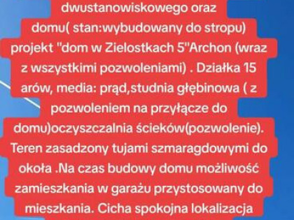 Sprzedam działkę budowlaną z zabudową
