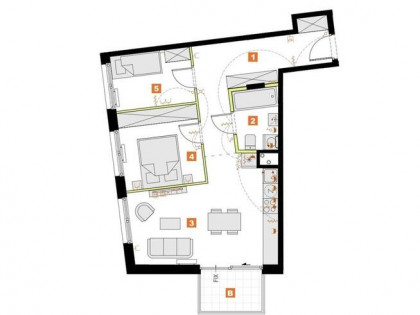 Ciche 3 pokoje z balkonem | 55 m² | Mokotów/Włochy