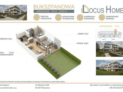 Mieszkanie 2-pokojowe Katowice ulica Bukszpanowa