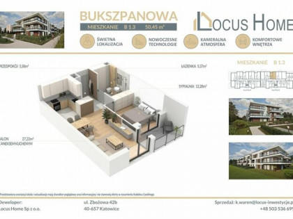 Nowoczesne mieszkanie 2-pokojowe z balkonem