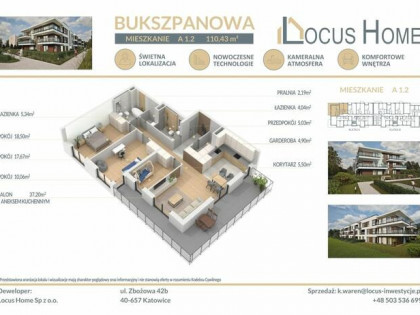 Nowoczesne mieszkanie 4-pokojowe z balkonem