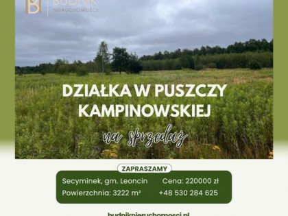 Na sprzedaż wyjątkowa działka – Secyminek, gm. Leoncin