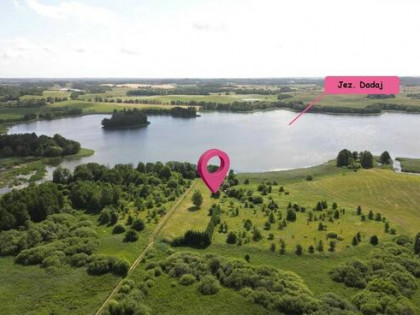 Działka z linią brzegową nad jeziorem Dadaj