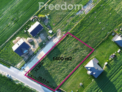 Urokliwa działka przy lesie 1400m2 Sobakówek z WZ