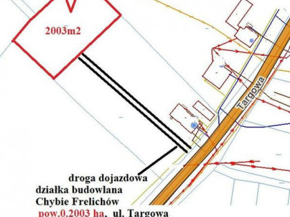 Działka budowlana Chybie Frelichów ul.TARGOWA