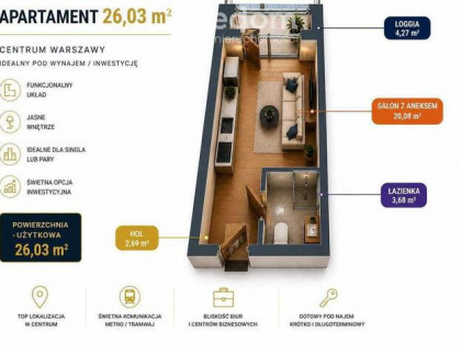 Apartament inwestycyjny w Śródmieściu