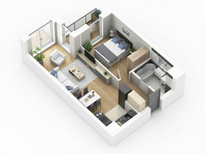 Wiosenna promocja-Apartament 43,01 m2 | 2 pokoje