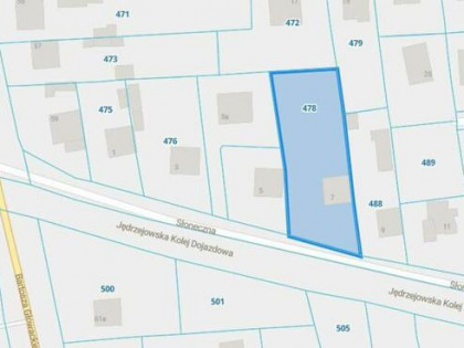 DUŻA DZIAŁKA 1361 m² Z DOMEM DO ROZBÓRKI – JĘDRZEJÓW, UL. SŁ