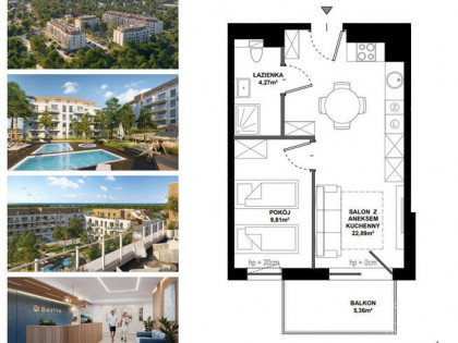 Apartament 600m od plaży – Baseny, Siłownia, Relaks | Jastrzębia Góra