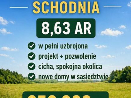 Sprzedam piękną działkę w Schodni