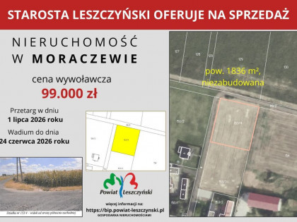 Przetarg - atrakcyjna działka w Moraczewie