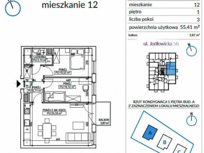 Piękne 3pok. mieszkanie z balkonem w spokojnej okolicy z dobrą komunikacją.