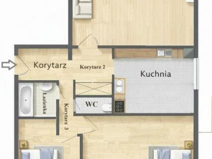 Mieszkanie, 3 pokojowe, 65 m² – wysoki parter, Parczew