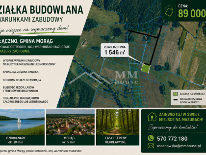 Działka budowlana (WZ) Łączno ,gmina Morąg Łączna