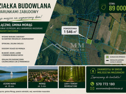 Działka budowlana (WZ) Łączno ,gmina Morąg