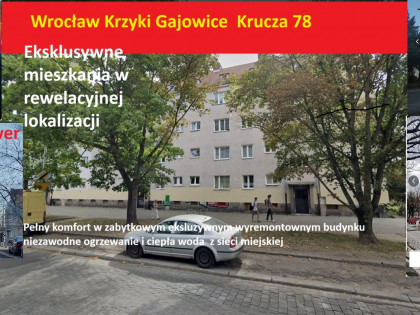 Wrocław 2-pokojowe mieszkanie, UL. KRUCZA 78 Kuchnia Nowoczesna łazienka ogrzewanie miejskie ciepła woda miejska