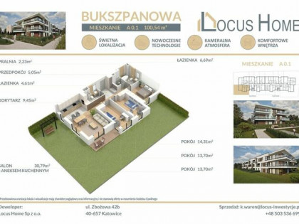 Mieszkanie 4-pokojowe Katowice ulica Bukszpanowa