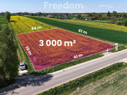 Działka 3000 m² z pozwoleniem, Radawiec Duży