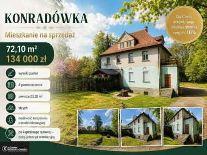 Na sprzedaż mieszkanie na parterze - KONRADÓWKA