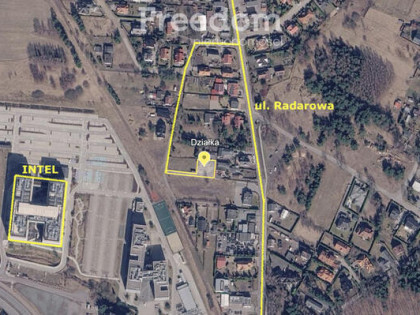 Działka 719 m² ul. Radarowa, obok INTEL, lotnisko