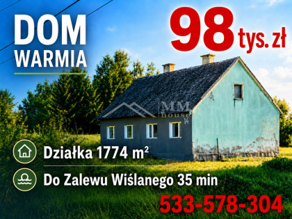 Dom wolnostojący do remontu - Warmia