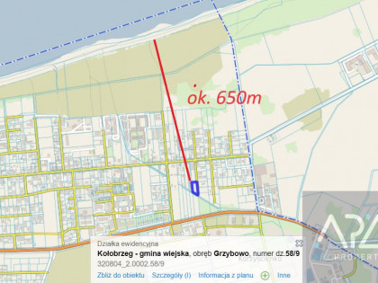 Działka Grzybowo ul. Nadmorska