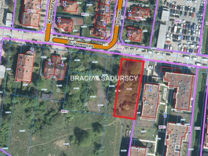 Działka budowlana Kraków Krowodrza, Brązownicza