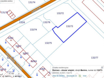 Działka Banino ul. Franciszka Tredera