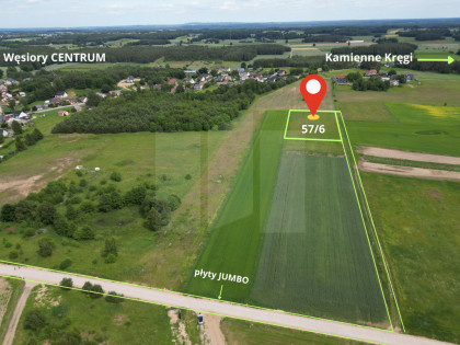 Działka z Warunkami Zabudowy 3 677 m²  Węsiory