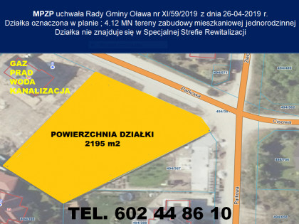 BIURO NIERUCHOMOŚCI W OŁAWIE SPRZEDA DZIAŁKE  BUDOWLANĄ  - STANOWICE K/OŁAWY