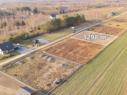 Działka budowlana w Bednarach 1298 m2 z MPZP