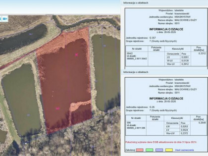 Atrakcyjne działki nad wodą – Małochwiej Duży staw jezioro