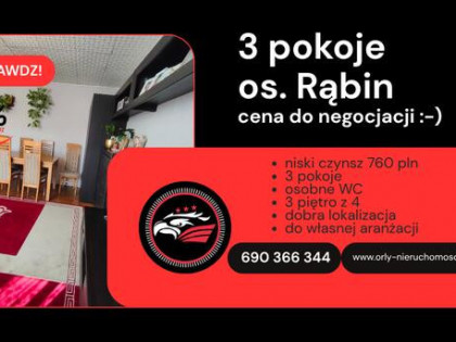 3 pokoje do własnej aranżacji Rąbin – sprawdź szczegóły !!!