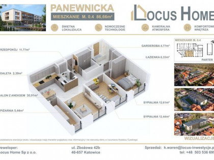 Nowoczesne 3-pokojowe mieszkanie z OGRÓDKIEM
