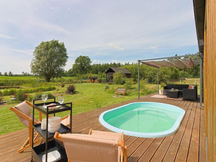 Dwa domki nad jeziorem, sauna, bania, basen, staw