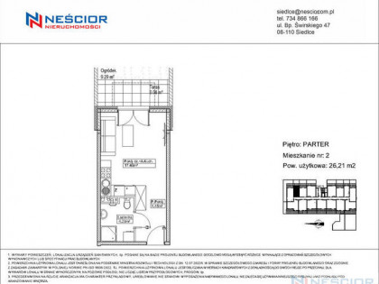 Mieszkanie w stanie deweloperskim 26,21 m2