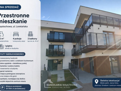 Apartament deweloperski Loretańska 85,23 m2