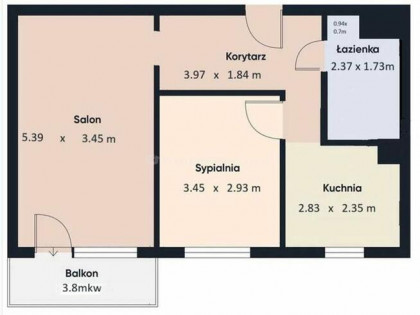 2pok + Balkon I Wirek ul. Bocianów I 7 piętro