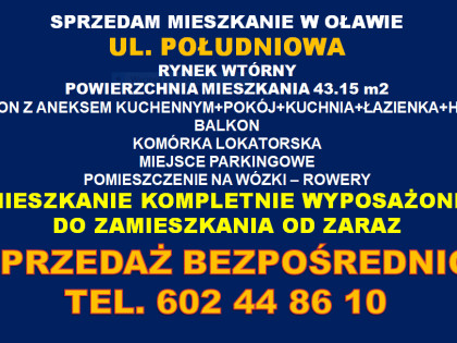 Mieszkanie Oława kompletnie wyposażone do zamieszkania