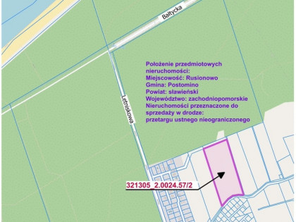 Przetarg - Rusinowo działka nr 57/2