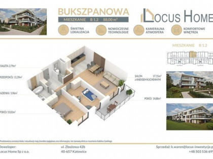 Nowoczesne mieszkanie 3-pokojowe z balkonem
