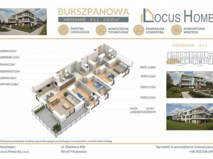 Nowoczesne mieszkanie 5-pokojowe z balkonem