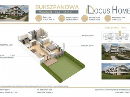 Nowoczesne mieszkanie 2-pokojowe z ogródkiem