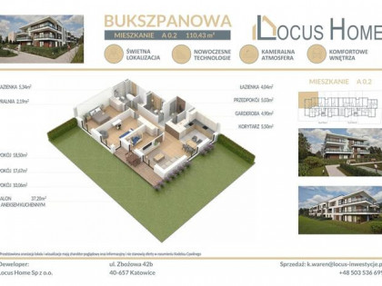 Nowoczesne mieszkanie 4-pokojowe z ogródkiem
