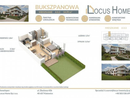 Nowoczesne mieszkanie 2-pokojowe z OGÓDKIEM