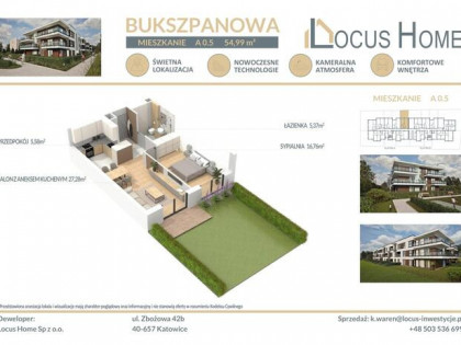 Nowoczesne 2-pokojowe mieszkanie z ogródkiem