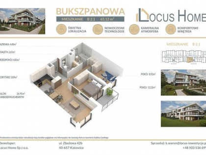 Nowoczesne mieszkanie 3-pokojowe z balkonem