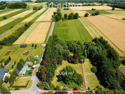 Działka budowlana 2004 m² | MPZP | Media | 1,5 km