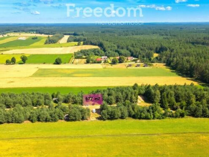 Działka rekreacyjna 677 m² Miętkie Mazury MPZP 1ML