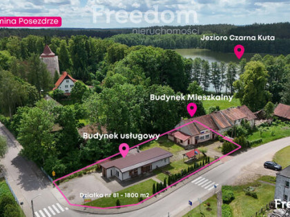 Sklep oraz budynek mieszkalny nad jeziorem